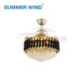 42inch Retractable Crystal Ceiling Fan with LED Dimmable