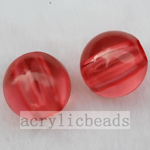 Transparent frosted round beads with big through hole 