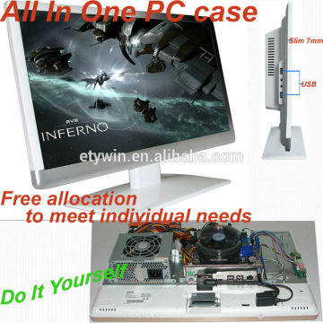 Wall mount available all in one pc built-in all in one computer case 19.5"LED monitor desktop computer without CPU