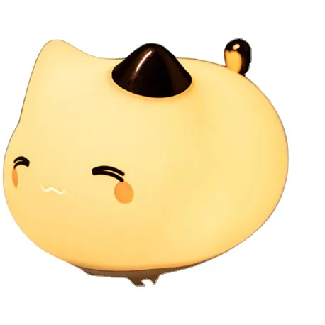 Cute LED Rechargeable Soft Silicone Touch Sensor Night Light For Children Kids Bedroom