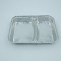 2 Cavities Aluminum Foil Food Container