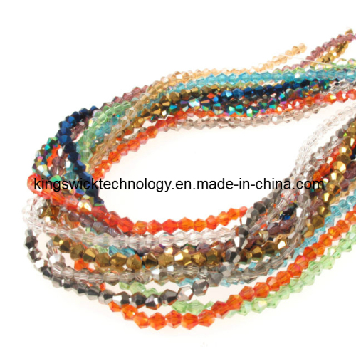 4mm Faceted Bicone Crystals Glass Beads 80PCS Per Strand