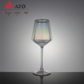 Vintage Gobletglas Wasser Welligkeit farbiger Weingläser