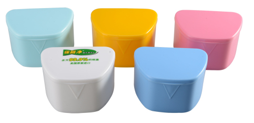 Plastic Colourful Denture Box Medical grade