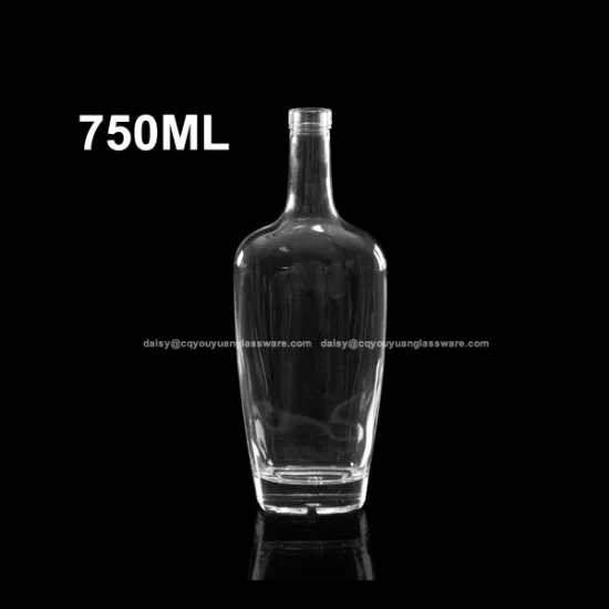 Elegant Cobalt blue glass 750ml custom wine bottles shape
