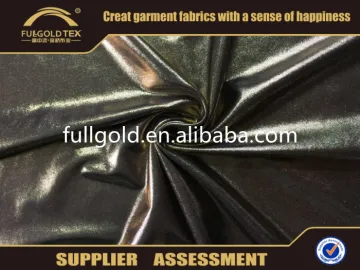 High Quality Stertch Polyester Spandex Plain Dyed Foil Fabric Textile