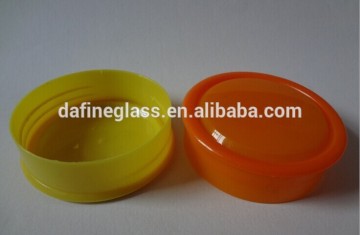custom made colored screw plastic cap for honey/jam/sauce glass cansiter