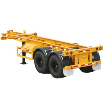 20 pieds 40ft Conteneur d'expédition châssis Squelette Terminal semi-remorque