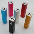 banque universelle de puissance de tube carré en aluminium 2600mah