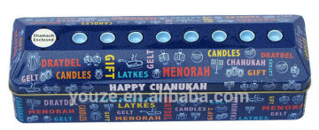 Square blue gift tin box