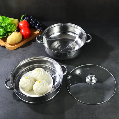 Multi-function Double Layer Steamer Pot Soup Pot