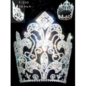 Full Round Crown Flower Tiaras T-150