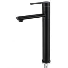 Above counter washbasin single-cold matte black basin faucet