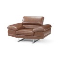 Contemporary Two-Seater Leather Sofa Set