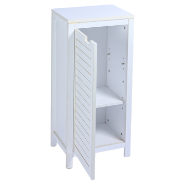Armoire de rangement à porte simple blanche