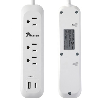 USB Power Strip with USB C Socket and Extension Cord