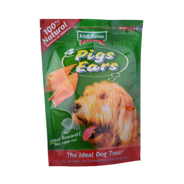 Bolsa de plástico de alimentos para mascotas impresas personalizadas con Zipllock