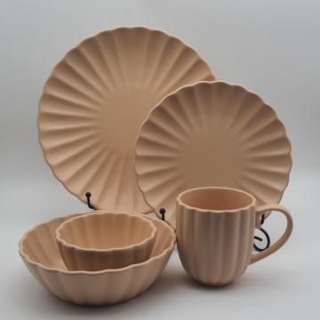 Antika Stoneware Yemek Takımı, Renk Sır Çiçek Taşları Yemek Takımı, Stoneware Karıştırma Kaseleri, Stoneware Pişirme Setleri