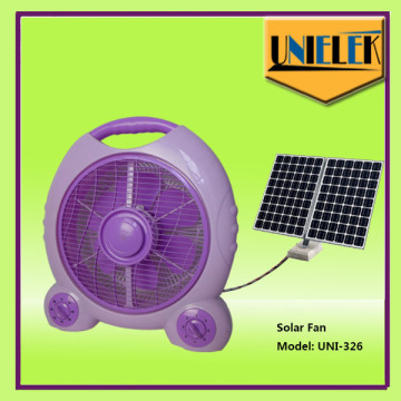 Solar Supplier 6 box fan for solar use 12V solar mini fan rechargeable box fan