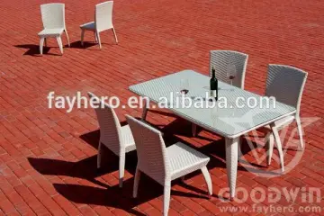 GW3015 outdoor patio furniture synthetic rattan dining set