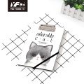 Estilo de gato adorable personalizado Lindo A5 Portapapeles de portapapeles Foot Notebook Hardbover Diary