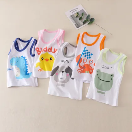OEM RTS Boys Cotton Tank Tops for Newborn Babies and Kids - Comfortable and Breathable Underwear