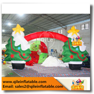 hot sale Advertising inflatable christmas archway christmas tree arch outdoor Christmas Decoration Supplies for sale