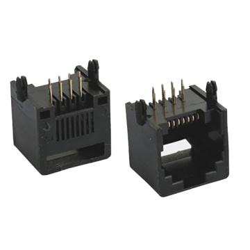 Conector RJ45 de porta única de plástico 8P8C