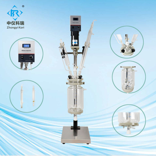 SF-100L Chemical glass reactor distillation system