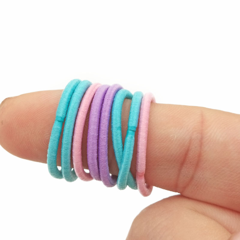 100Pcs/Lot Size 2.2cm Elastic Hair Bands Mini Rubber Rope Ponytail Holder for Kids Girl Accessories