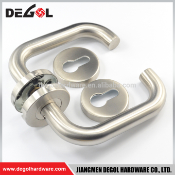 Custom made stainless steel tube lever type residential classic door handle