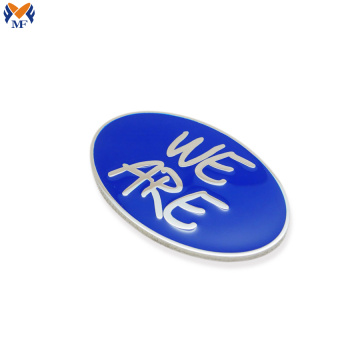 High end enamel small metal logo custom