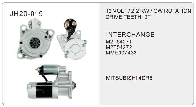 Mitsubishi truck starter-JH20-019