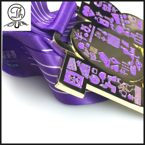 Wholesale Sport Marathon Running Metal Medal With Ribbon