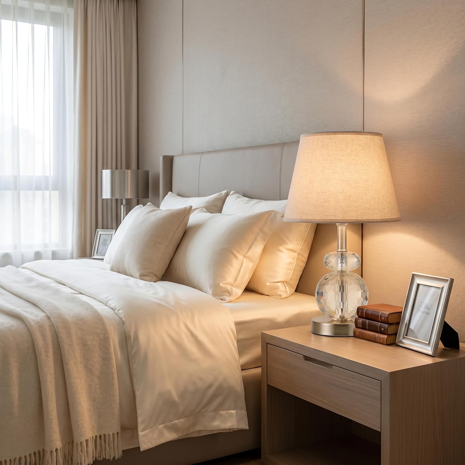 Portable Crystal Touch Lamp Wireless Glow Nightstand (11)