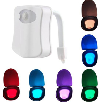 8 Color Waterproof Smart Motion Sensor Toilet Seat Night Light LED Luminaire