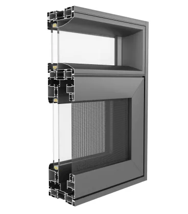 Window screen integrated window(outward opening system)
