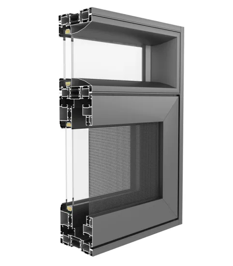 Window screen integrated window(outward opening system)