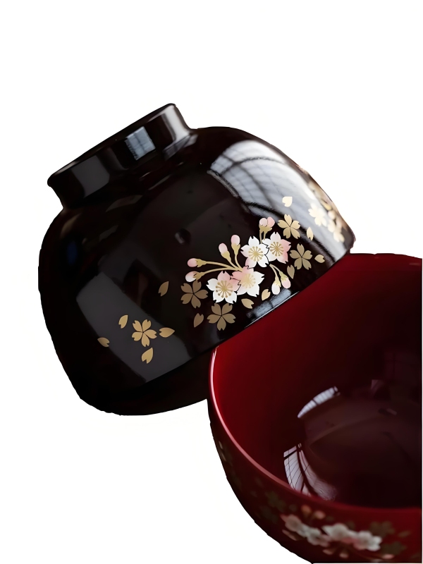 Japanese wind melamine lacquer art bowl