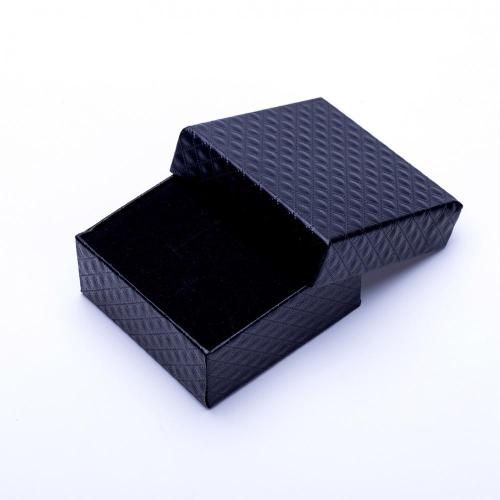 Caixa de jóias finas de suspensão preta com espuma