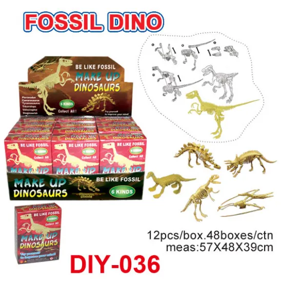 Plastic Make-up Dinosaur Fossil Toys