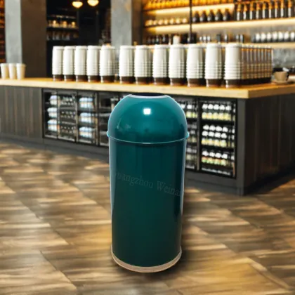 Customizable Coffee Shop Stainless Steel Outdoor Trash Can