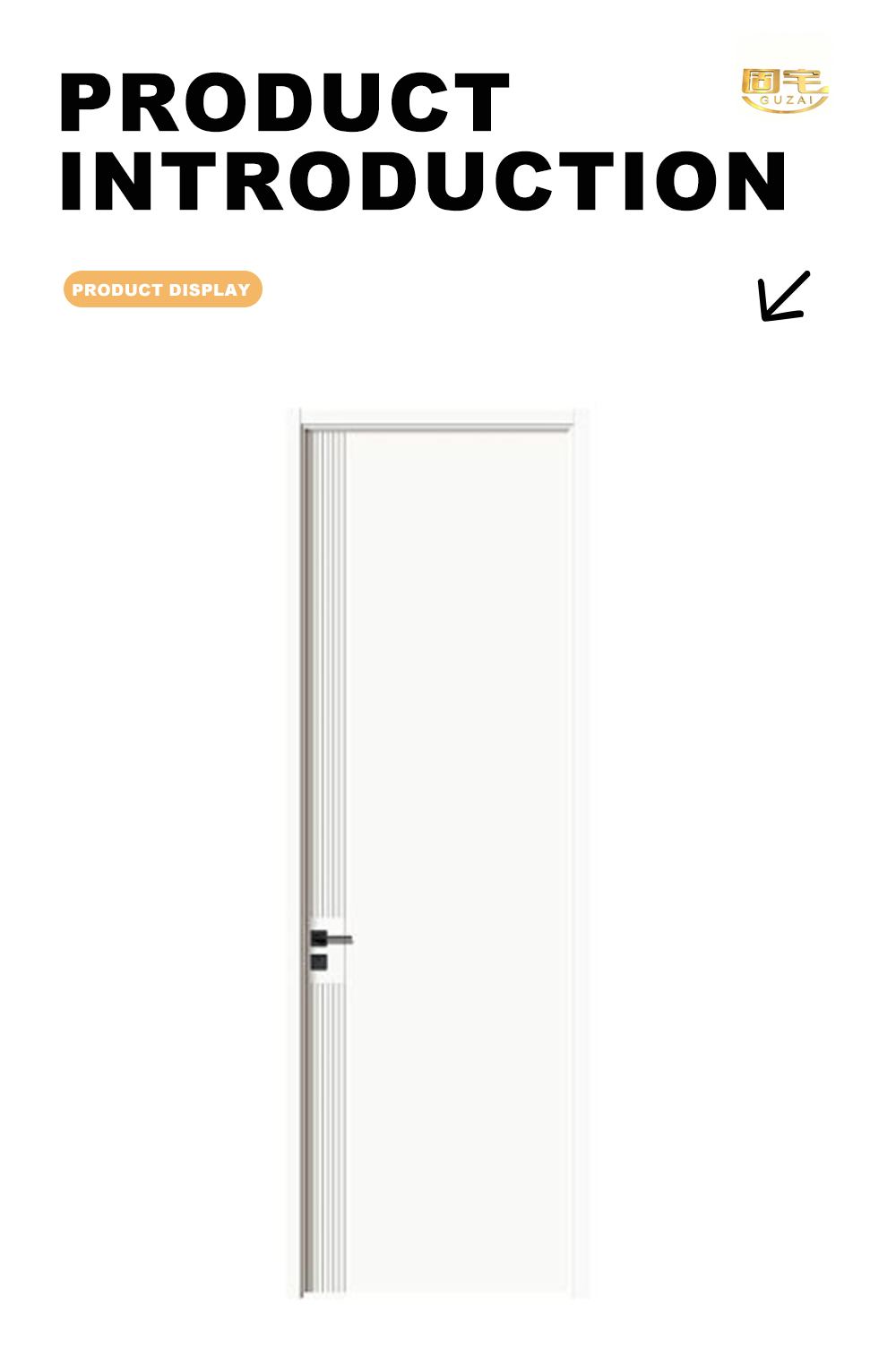 Vertical Fluted Morandi Indoor Door X
