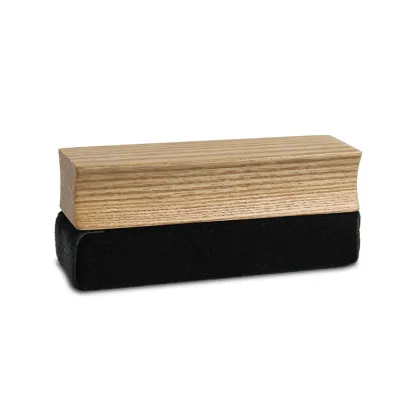 Wood Velvet Cleaning Brush & Fluid Two-Piece Phonograph Vinyl Record Cleaning Kit