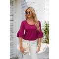 Elegant Shirt Chiffon Loose Half Sleeve Blouse