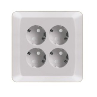 HGB Gang 4 Socket universale