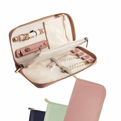 New Design Leather Portable Jewelry Travel Storage Box