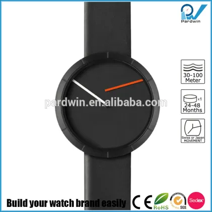 tempo libero black watch with lock caseback watch