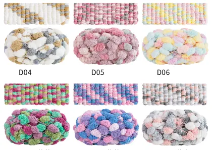 Hot Selling High-Quality Multi-Color Crochet & Knitting Yarns: 100% Fancy Cotton Weaving Yarn with OEM Acceptance