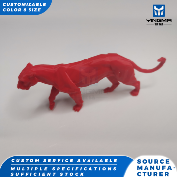 Geometrik Düşük Poli 3D Baskı Leopar Dekoratif Model
